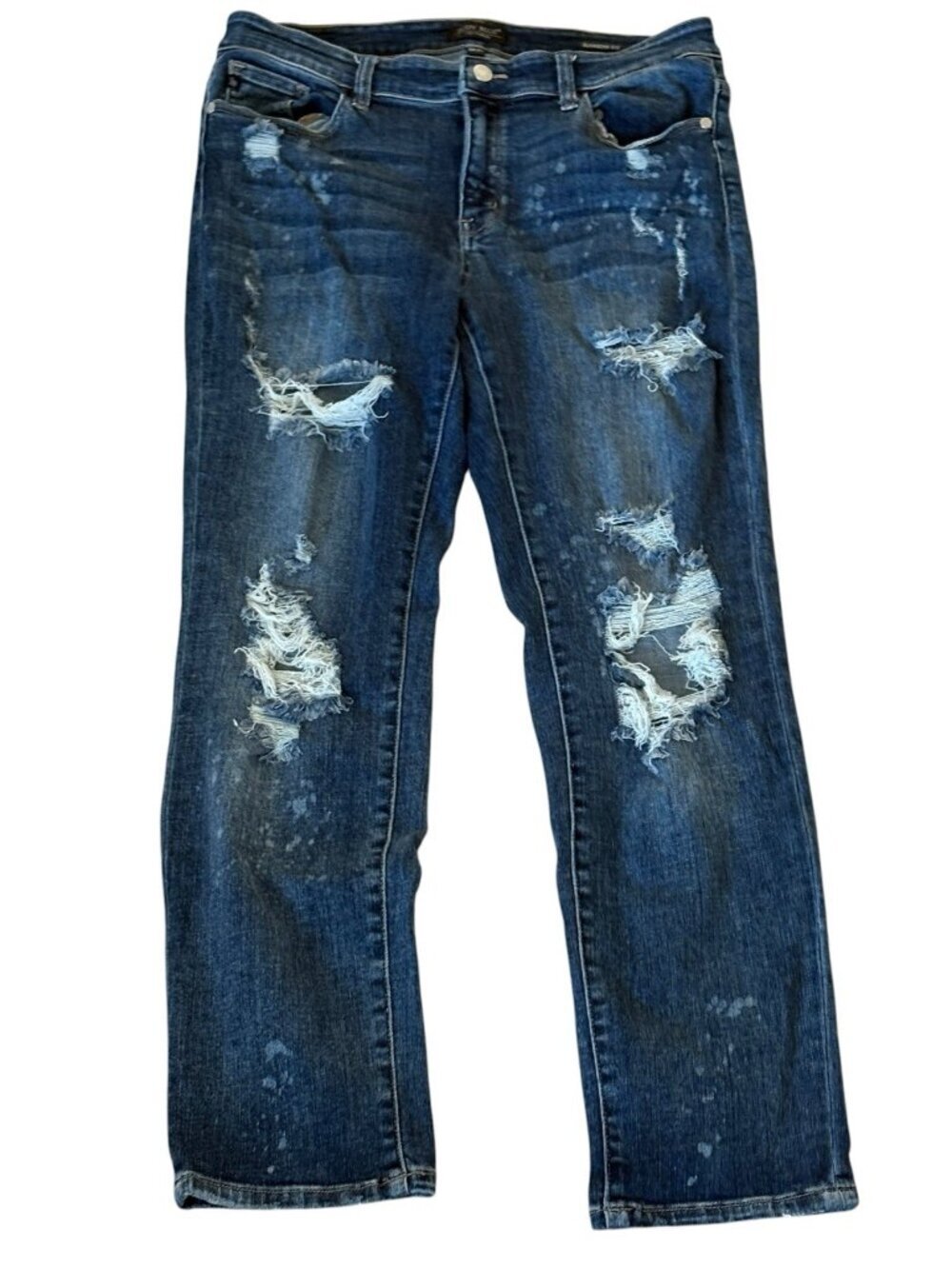 Judy Blue Jeans Boyfriend Fit Distressed Paint Splatter Size 13/31 JB82363MD